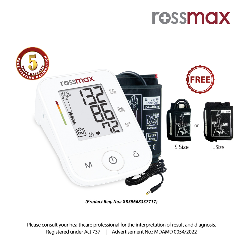 ROSSMAX AUTOMATIC BLOOD PRESSURE MONITOR - ARM MODEL X3 (HOME USE)