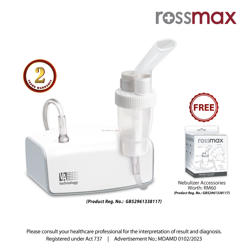 ROSSMAX MINI COMPACT PISTON NEBULIZER - MODEL NB60 - (HOME USE)