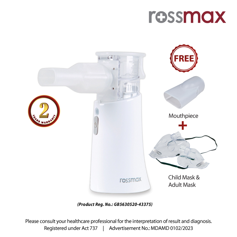 ROSSMAX PORTABLE MESH NEBULIZER - MODEL NC200 - (HOME USE)