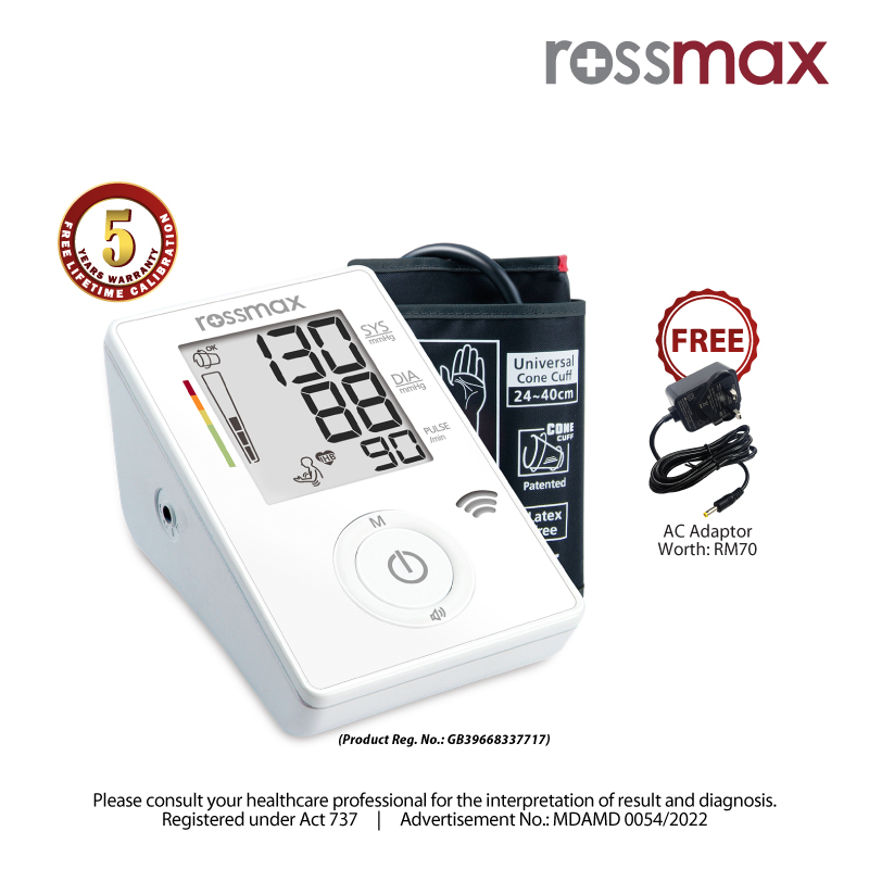 ROSSMAX “TALKING” AUTOMATIC BLOOD PRESSURE MONITOR - ARM MODEL CF175f - (HOME USE)