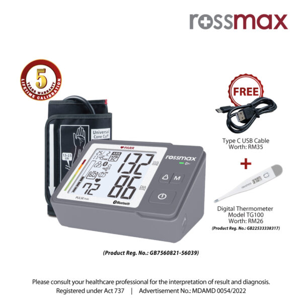 Rossmax AC1000F PARR Pro Professional Blood Pressure Monitor