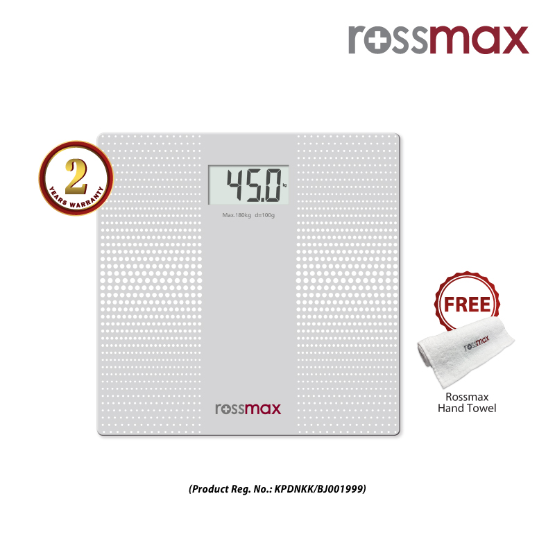 ROSSMAX GLASS PERSONAL SCALE SUPER SLIM / ELECTRONIC - MODEL WB101 - (HOME USE)