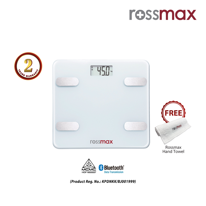 ROSSMAX BODY FAT MONITOR WITH SCALE (BLUETOOTH) - MODEL WF262 - (HOME USE)