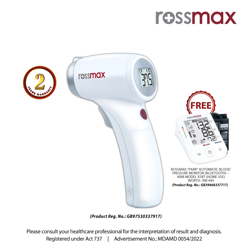 ROSSMAX NON-CONTACT TELEPHOTO THERMOMETER (BLUETOOTH) - MODEL HC700BT - (PROFESSIONAL / HOME USE)